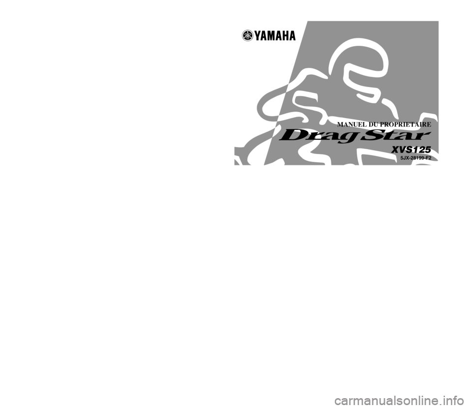 YAMAHA XVS125 2002  Notices Demploi (in French) IMPRIME SUR PAPIER RECYCLE
PRINTED IN JAPAN
2001·11–0.1×1(F) 
!
MANUEL DU PROPRIETAIRE
5JX-28199-F2
XVS125
YAMAHA MOTOR CO., LTD. 