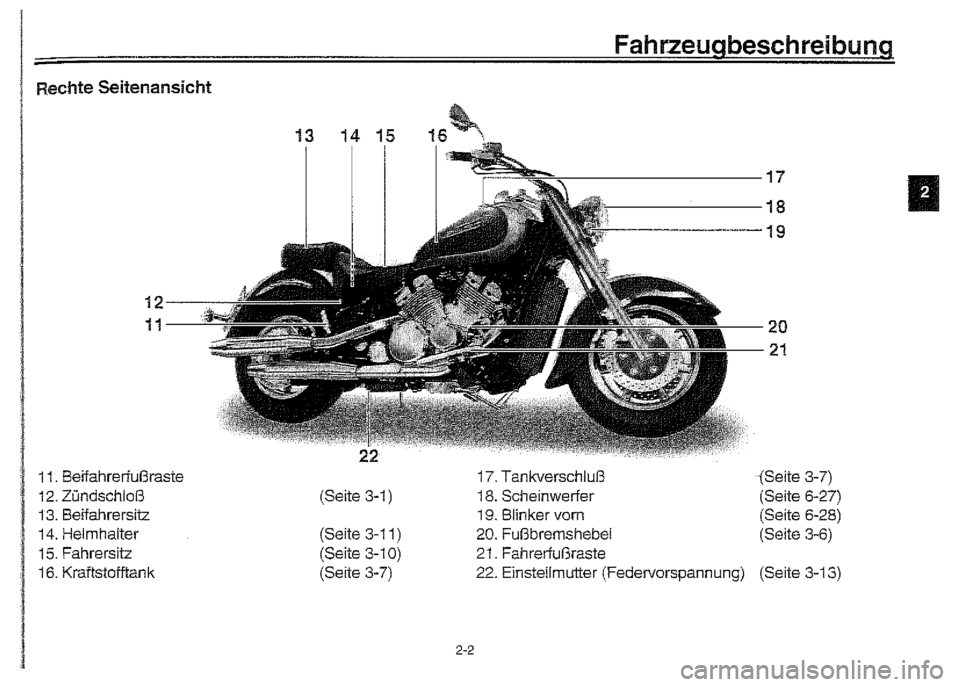 YAMAHA XVZ1300A 2000 Betriebsanleitungen (in German) YAMAHA XVZ1300A 2000 Betriebsanleitungen (in German)