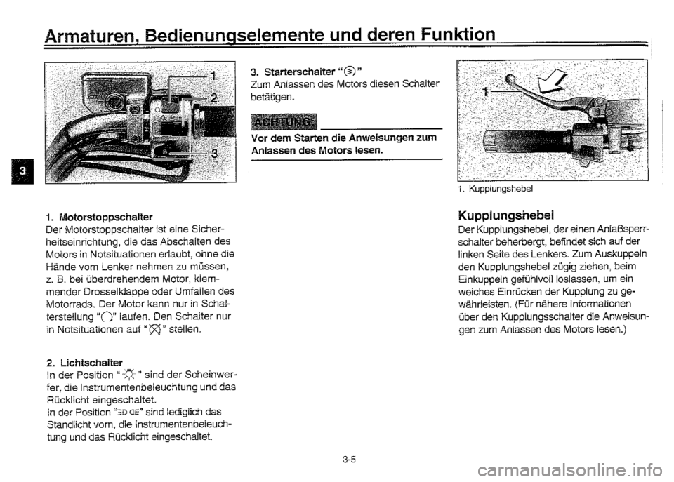 YAMAHA XVZ1300A 2000 Betriebsanleitungen (in German) YAMAHA XVZ1300A 2000 Betriebsanleitungen (in German)