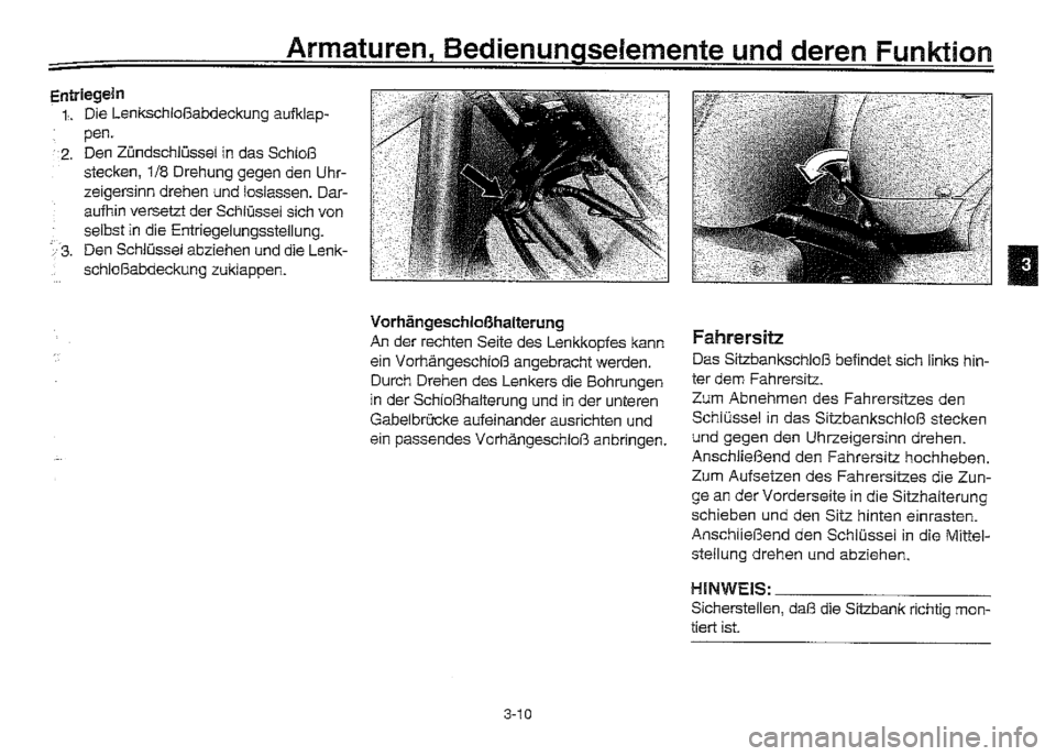 YAMAHA XVZ1300A 2000 Betriebsanleitungen (in German) YAMAHA XVZ1300A 2000 Betriebsanleitungen (in German)