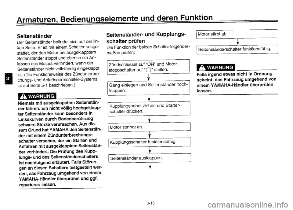 YAMAHA XVZ1300A 2000 Betriebsanleitungen (in German) YAMAHA XVZ1300A 2000 Betriebsanleitungen (in German)