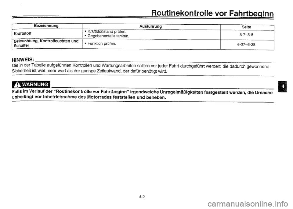 YAMAHA XVZ1300A 2000 Betriebsanleitungen (in German) YAMAHA XVZ1300A 2000 Betriebsanleitungen (in German)