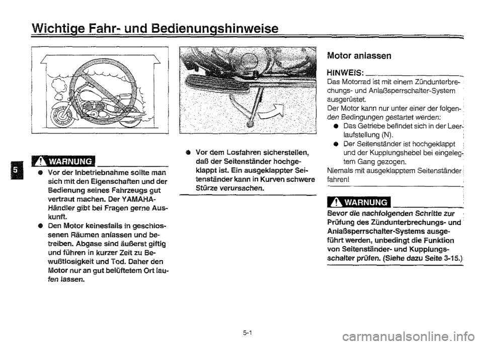 YAMAHA XVZ1300A 2000 Betriebsanleitungen (in German) YAMAHA XVZ1300A 2000 Betriebsanleitungen (in German)