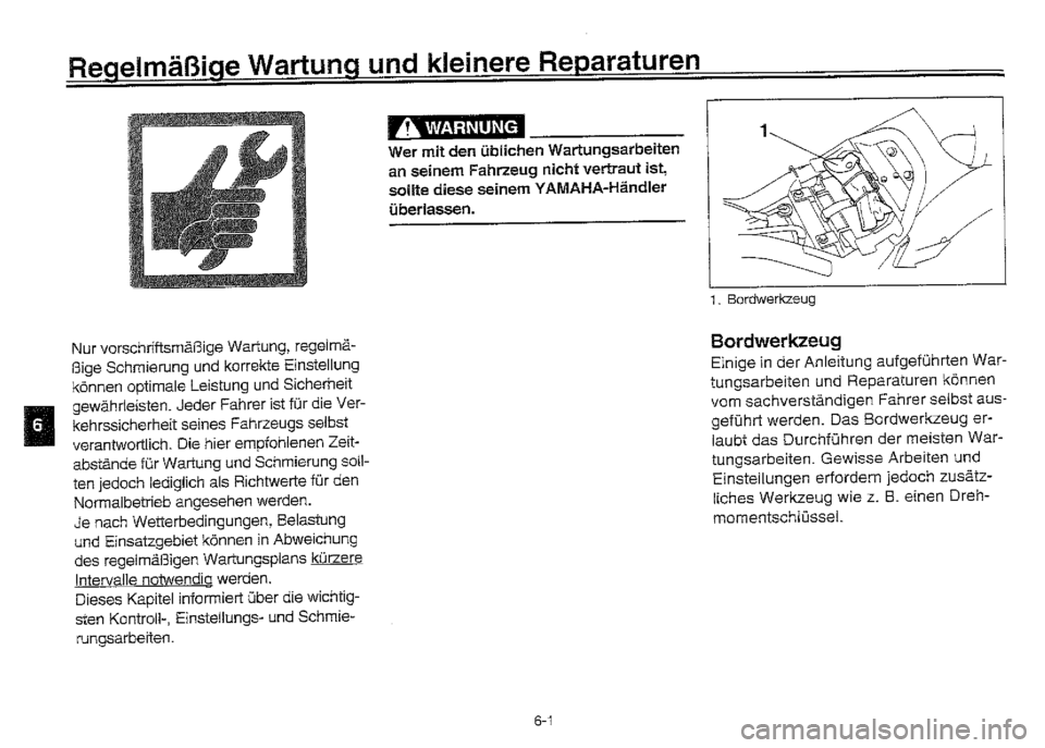 YAMAHA XVZ1300A 2000 Betriebsanleitungen (in German) YAMAHA XVZ1300A 2000 Betriebsanleitungen (in German)