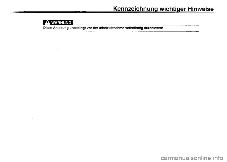 YAMAHA XVZ1300A 2000 Betriebsanleitungen (in German) YAMAHA XVZ1300A 2000 Betriebsanleitungen (in German)