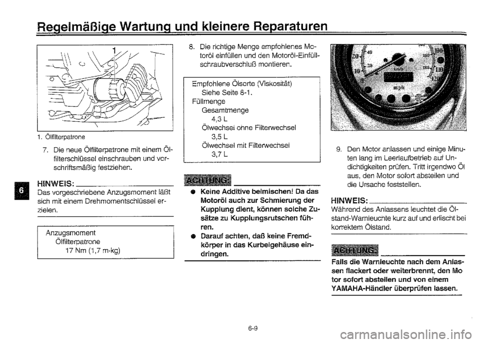 YAMAHA XVZ1300A 2000  Betriebsanleitungen (in German) 