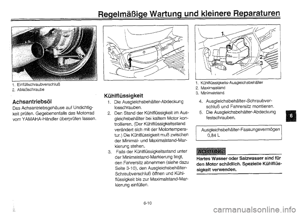 YAMAHA XVZ1300A 2000  Betriebsanleitungen (in German) 