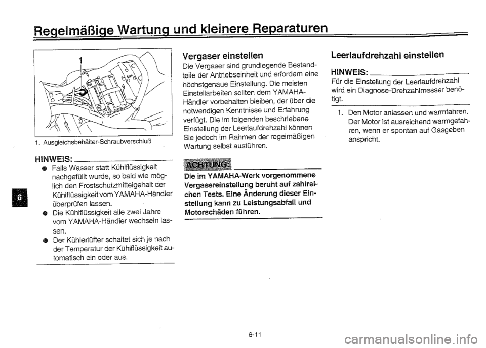 YAMAHA XVZ1300A 2000  Betriebsanleitungen (in German) 
