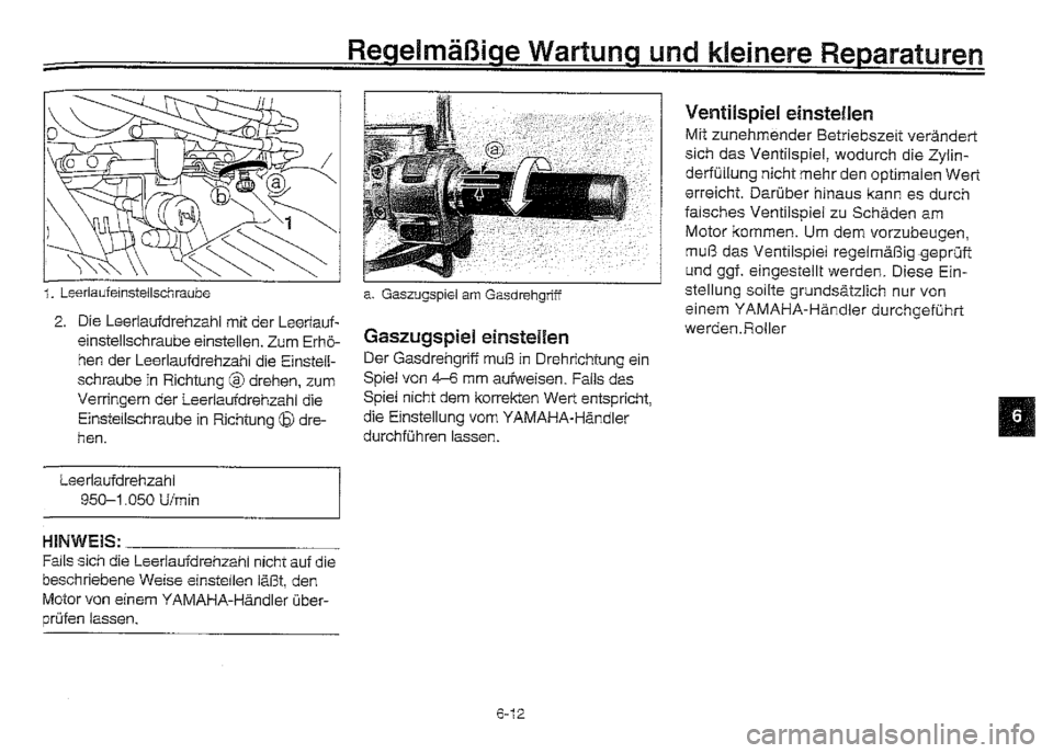YAMAHA XVZ1300A 2000  Betriebsanleitungen (in German) 
