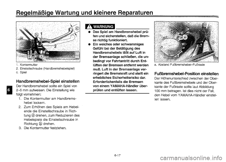 YAMAHA XVZ1300A 2000  Betriebsanleitungen (in German) 