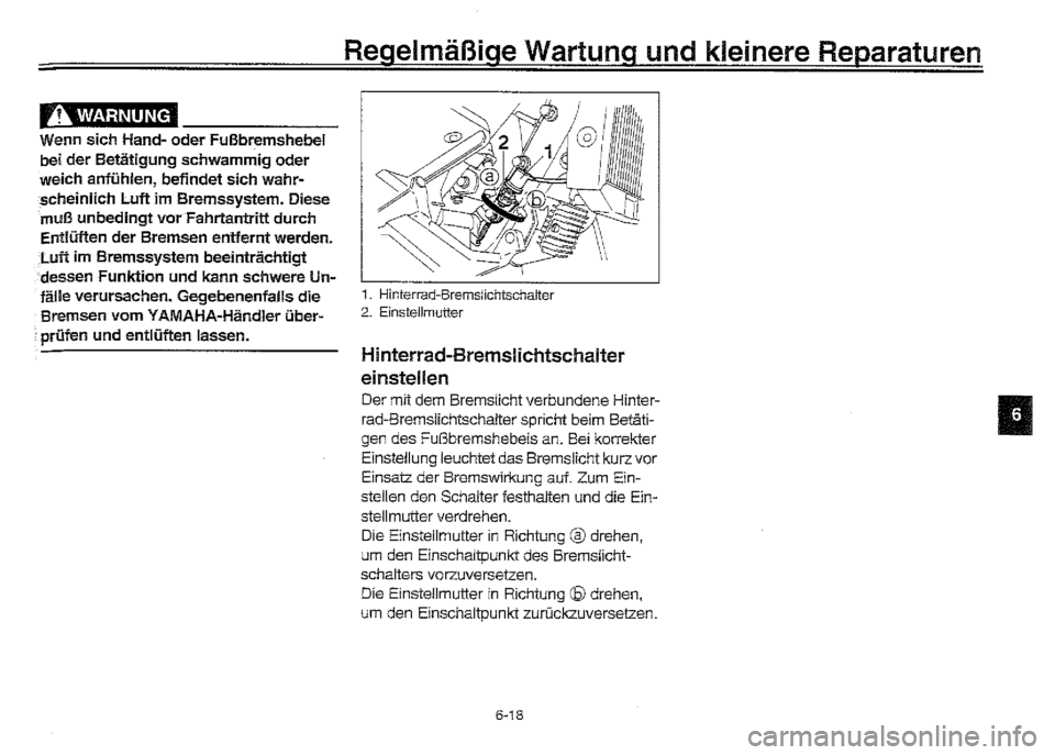 YAMAHA XVZ1300A 2000  Betriebsanleitungen (in German) 