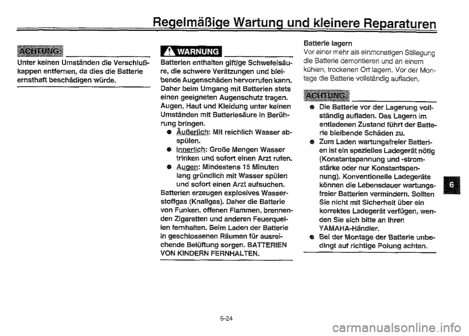 YAMAHA XVZ1300A 2000  Betriebsanleitungen (in German) 