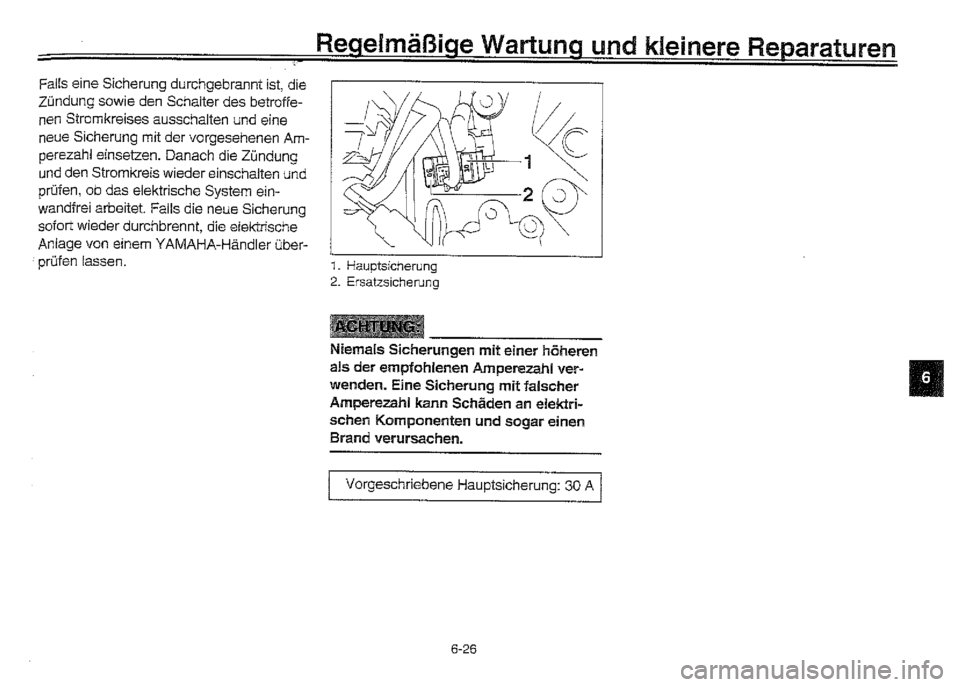 YAMAHA XVZ1300A 2000  Betriebsanleitungen (in German) 