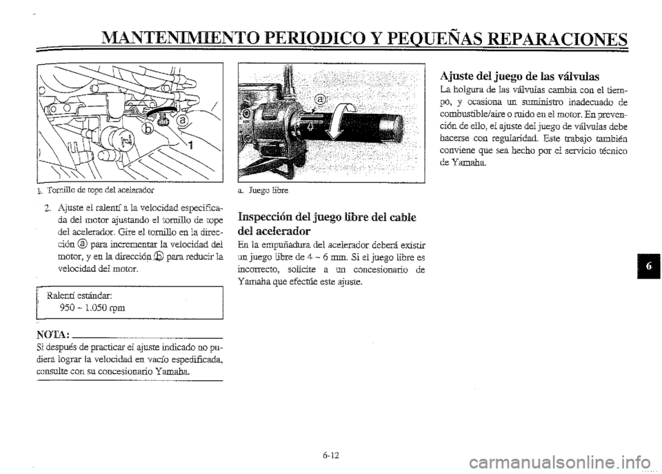 YAMAHA XVZ1300A 2000  Manuale de Empleo (in Spanish) 