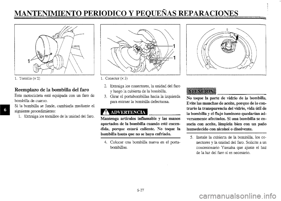 YAMAHA XVZ1300A 2000 Manuale de Empleo (in Spanish) YAMAHA XVZ1300A 2000 Manuale de Empleo (in Spanish)