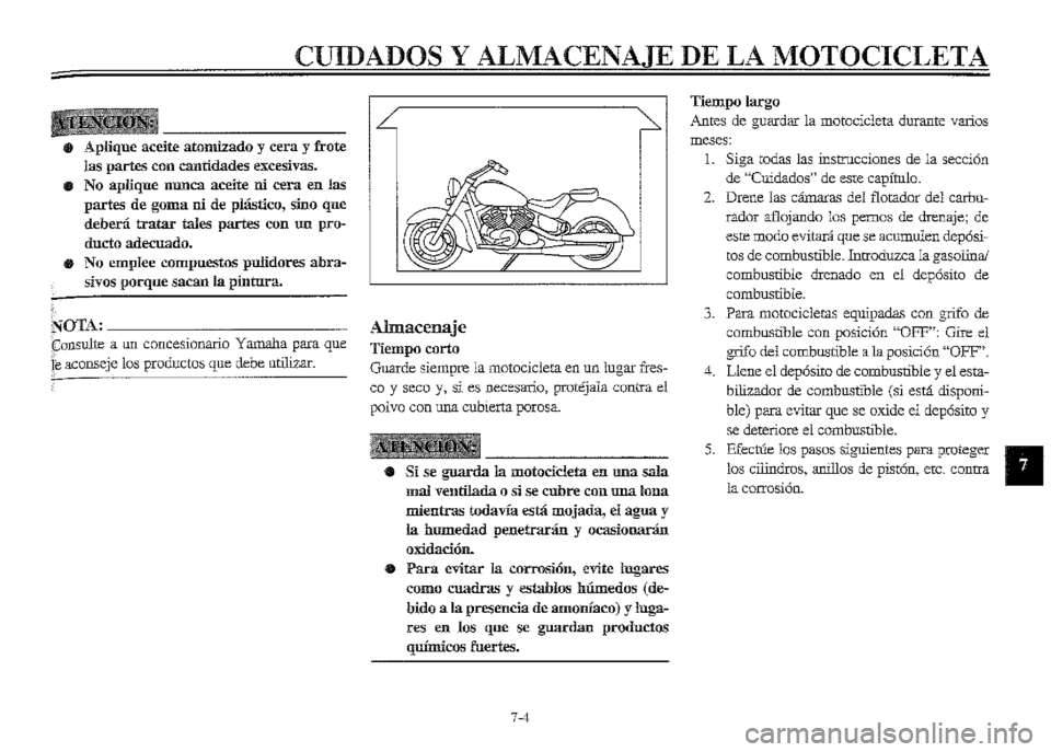 YAMAHA XVZ1300A 2000  Manuale de Empleo (in Spanish) 