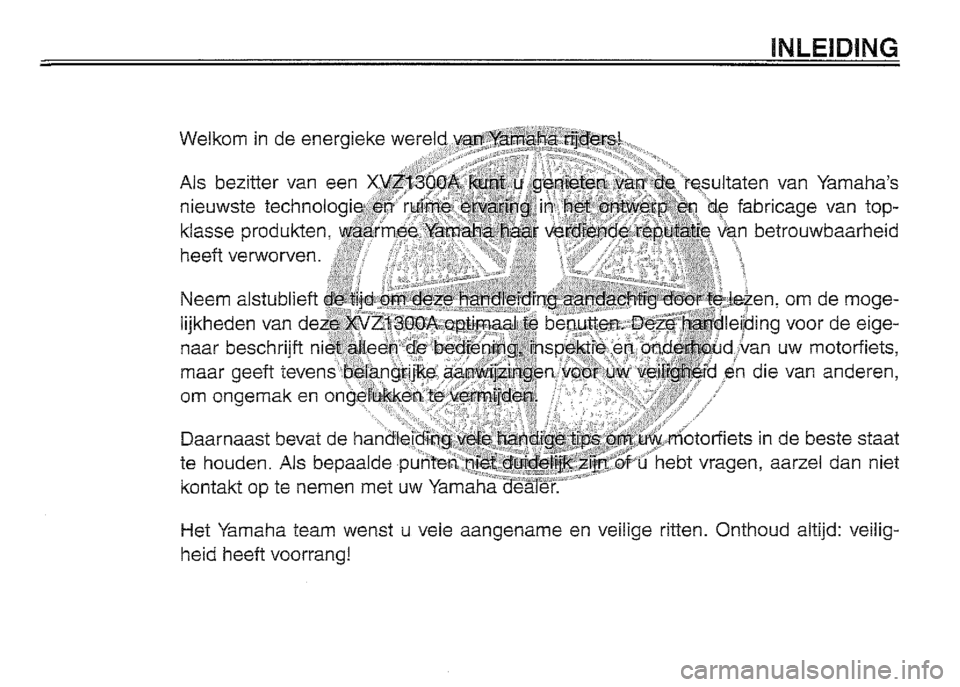 YAMAHA XVZ1300A 2000 Instructieboekje (in Dutch) YAMAHA XVZ1300A 2000 Instructieboekje (in Dutch)