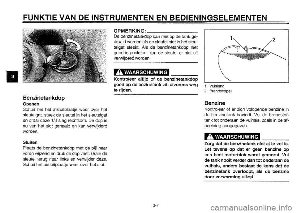 YAMAHA XVZ1300A 2000  Instructieboekje (in Dutch) 