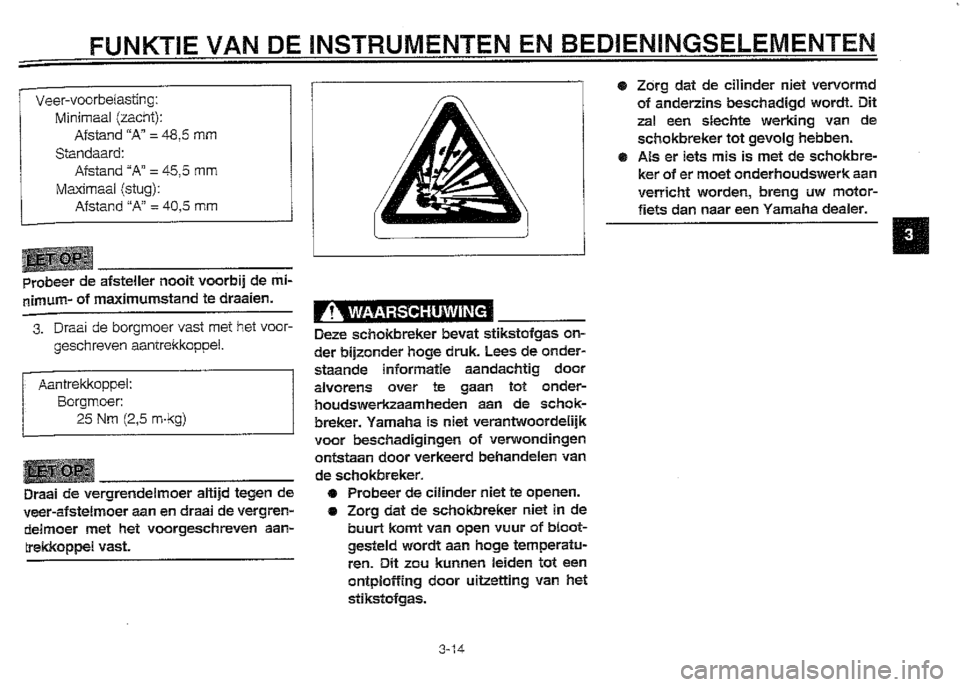 YAMAHA XVZ1300A 2000  Instructieboekje (in Dutch) 