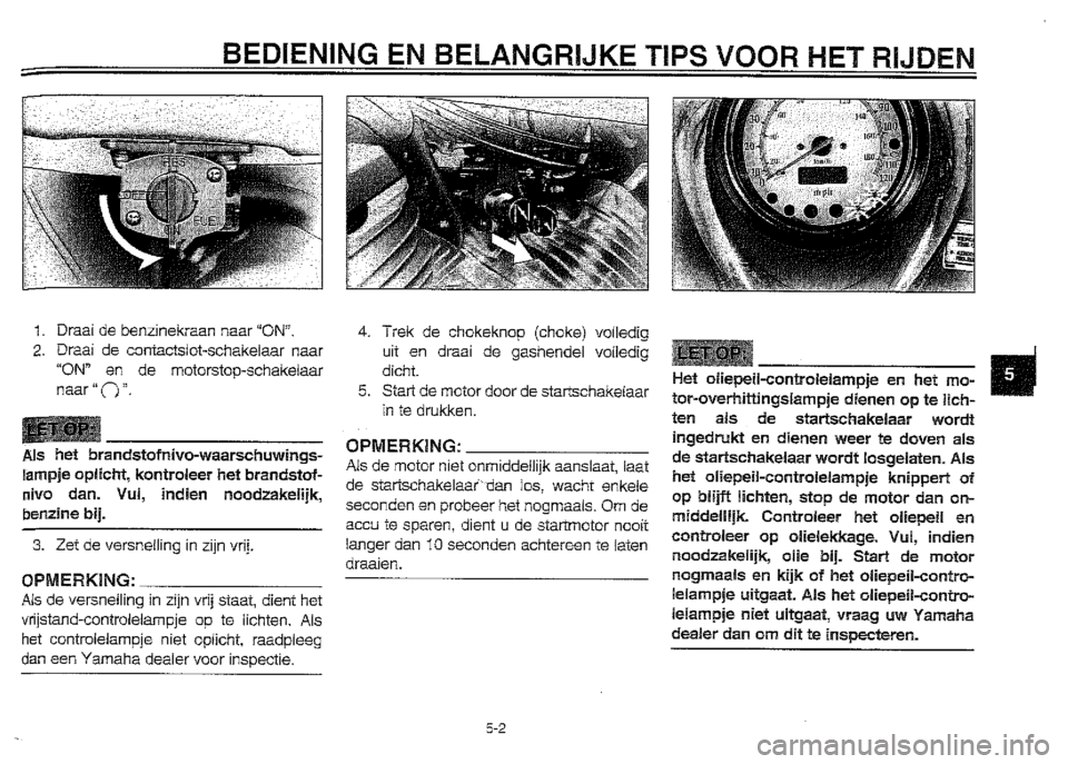 YAMAHA XVZ1300A 2000  Instructieboekje (in Dutch) 