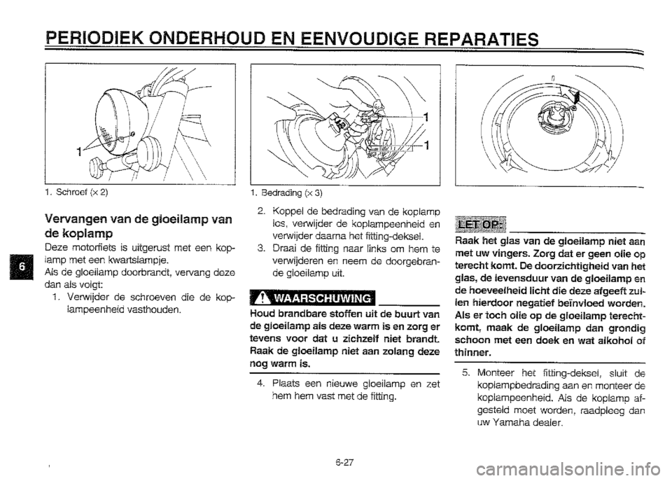 YAMAHA XVZ1300A 2000  Instructieboekje (in Dutch) 