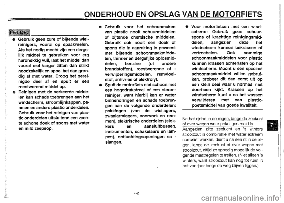 YAMAHA XVZ1300A 2000  Instructieboekje (in Dutch) 