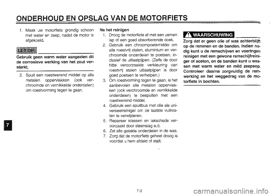 YAMAHA XVZ1300A 2000  Instructieboekje (in Dutch) 