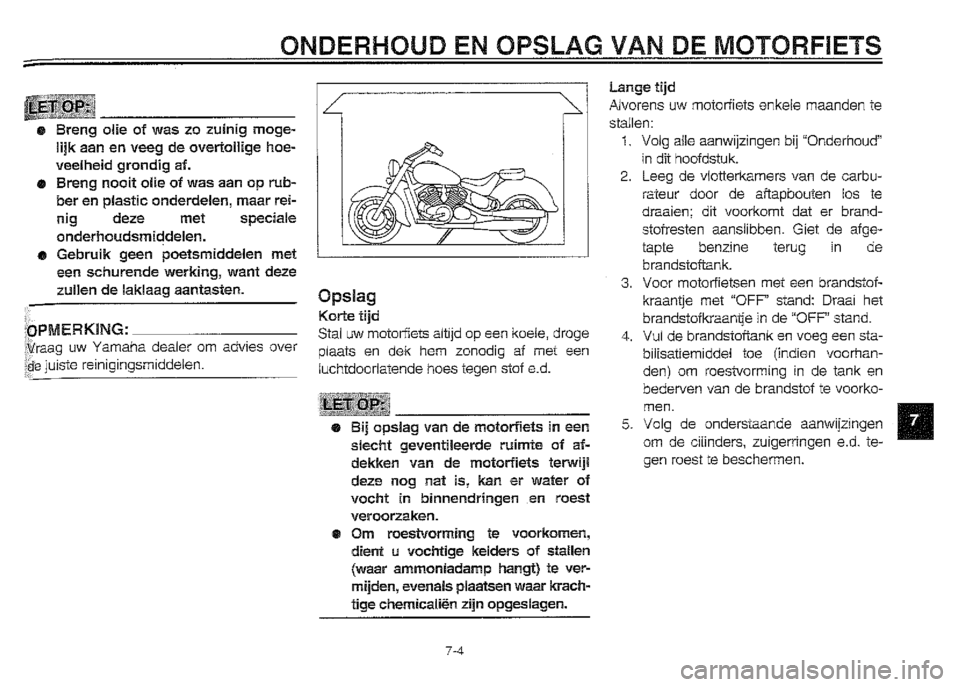 YAMAHA XVZ1300A 2000  Instructieboekje (in Dutch) 