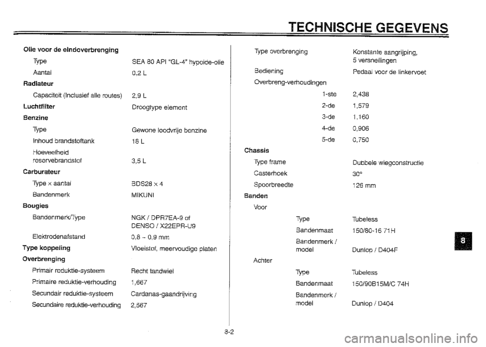YAMAHA XVZ1300A 2000  Instructieboekje (in Dutch) 