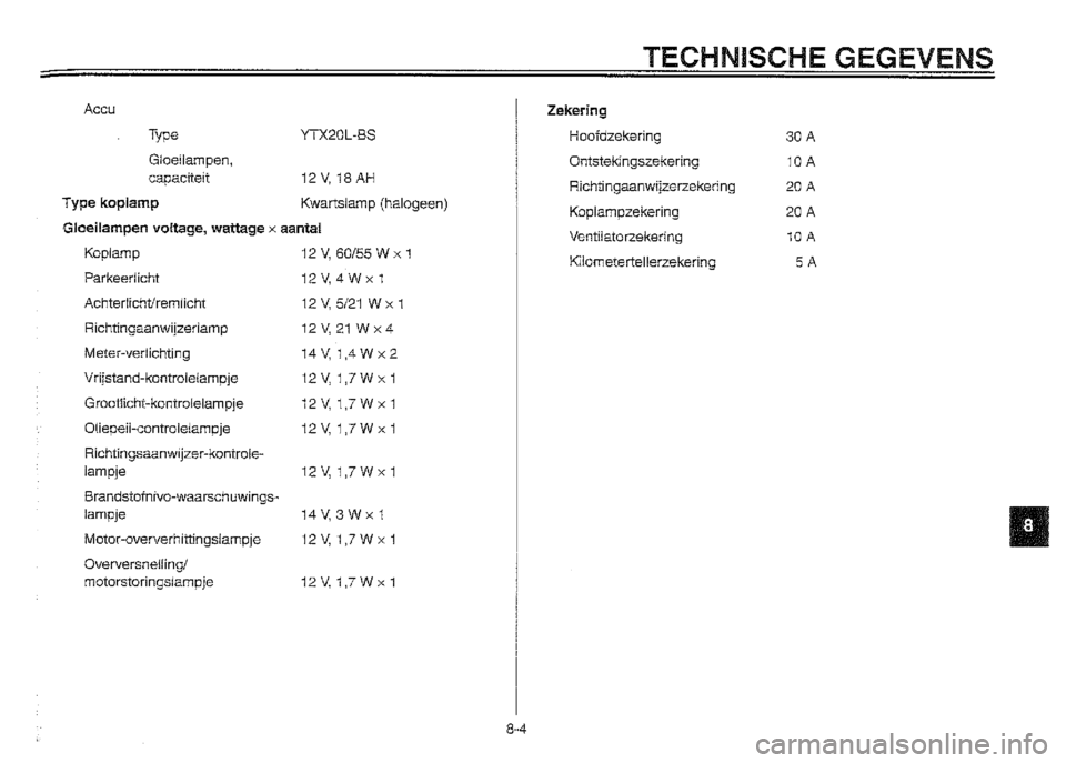 YAMAHA XVZ1300A 2000  Instructieboekje (in Dutch) 
