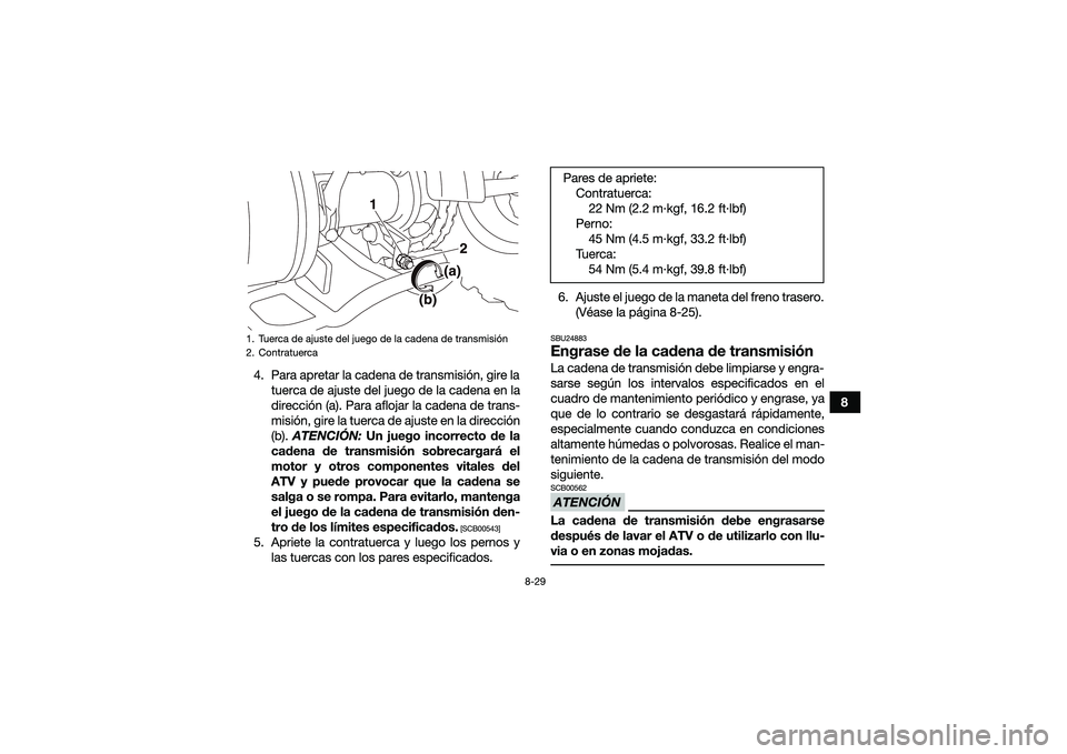YAMAHA YFM90 2016 Manuale de Empleo (in Spanish) YAMAHA YFM90 2016 Manuale de Empleo (in Spanish)