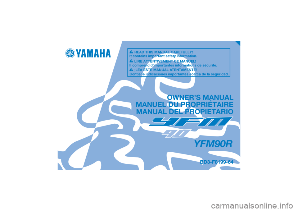 YAMAHA YFM90R 2020  Manuale de Empleo (in Spanish) 