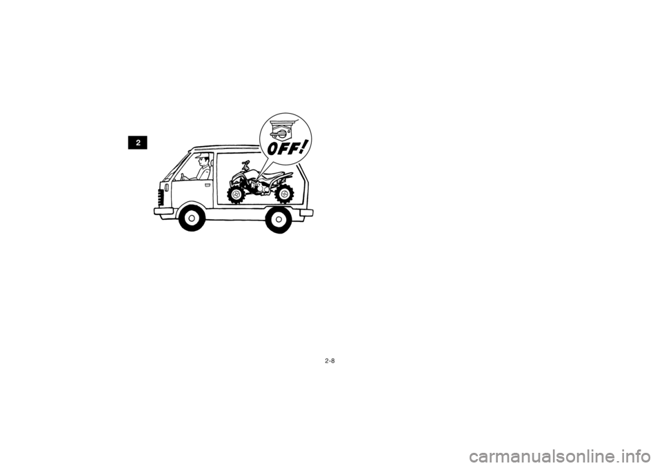 YAMAHA YFM90R 2020 Notices Demploi (in French) 2-8
2
UBD364F0.book Page 8 Thursday, January 24, 2019 4:31 PM YAMAHA YFM90R 2020 Notices Demploi (in French) 2-8
2
UBD364F0.book Page 8 Thursday, January 24, 2019 4:31 PM
