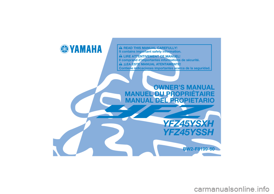 YAMAHA YFZ450R 2017  Owners Manual 