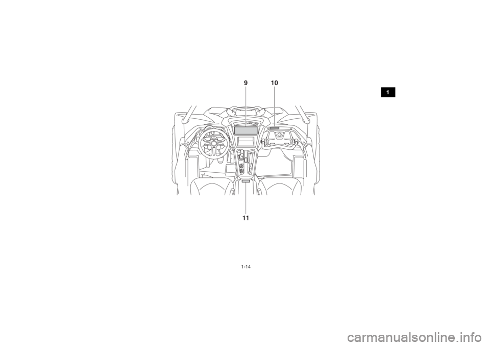 YAMAHA YXZ1000R 2018 Owners Manual 1-14
1
10
911
UB0F7AE0.book Page 14 Monday, November 6, 2017 2:30 PM YAMAHA YXZ1000R 2018 Owners Manual 1-14
1
10
911
UB0F7AE0.book Page 14 Monday, November 6, 2017 2:30 PM