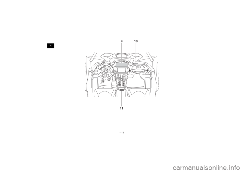 YAMAHA YXZ1000R 2016  Notices Demploi (in French) 1-14
1
10
911
U2HC7LF0.book  Page 14  Wednesday, October 7, 2015  12:11 PM 