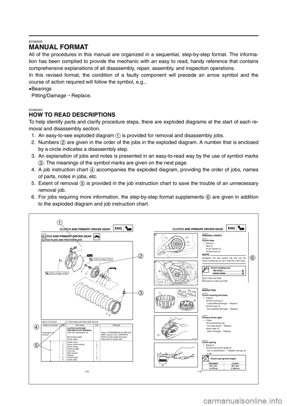YAMAHA YZ125LC 2005 Notices Demploi (in French) EC083000
MANUAL FORMAT
All of the procedures in this manual are organized in a sequential, step-by-step format. The informa-
tion has been complied to provide the mechanic with an easy to read, handy YAMAHA YZ125LC 2005 Notices Demploi (in French) EC083000
MANUAL FORMAT
All of the procedures in this manual are organized in a sequential, step-by-step format. The informa-
tion has been complied to provide the mechanic with an easy to read, handy