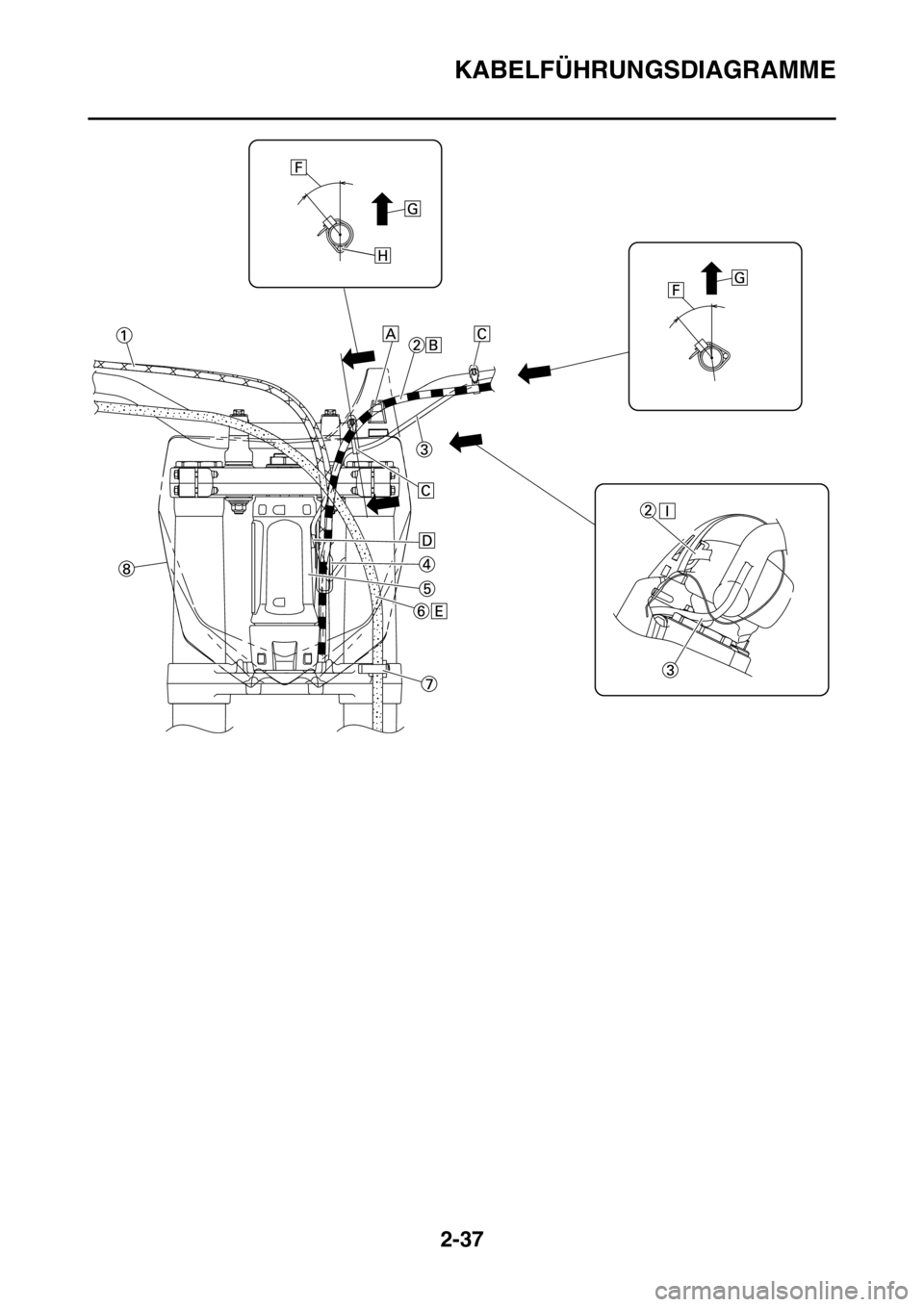 YAMAHA YZ250F 2015 Betriebsanleitungen (in German) KABELFÜHRUNGSDIAGRAMME
2-37 YAMAHA YZ250F 2015 Betriebsanleitungen (in German) KABELFÜHRUNGSDIAGRAMME
2-37