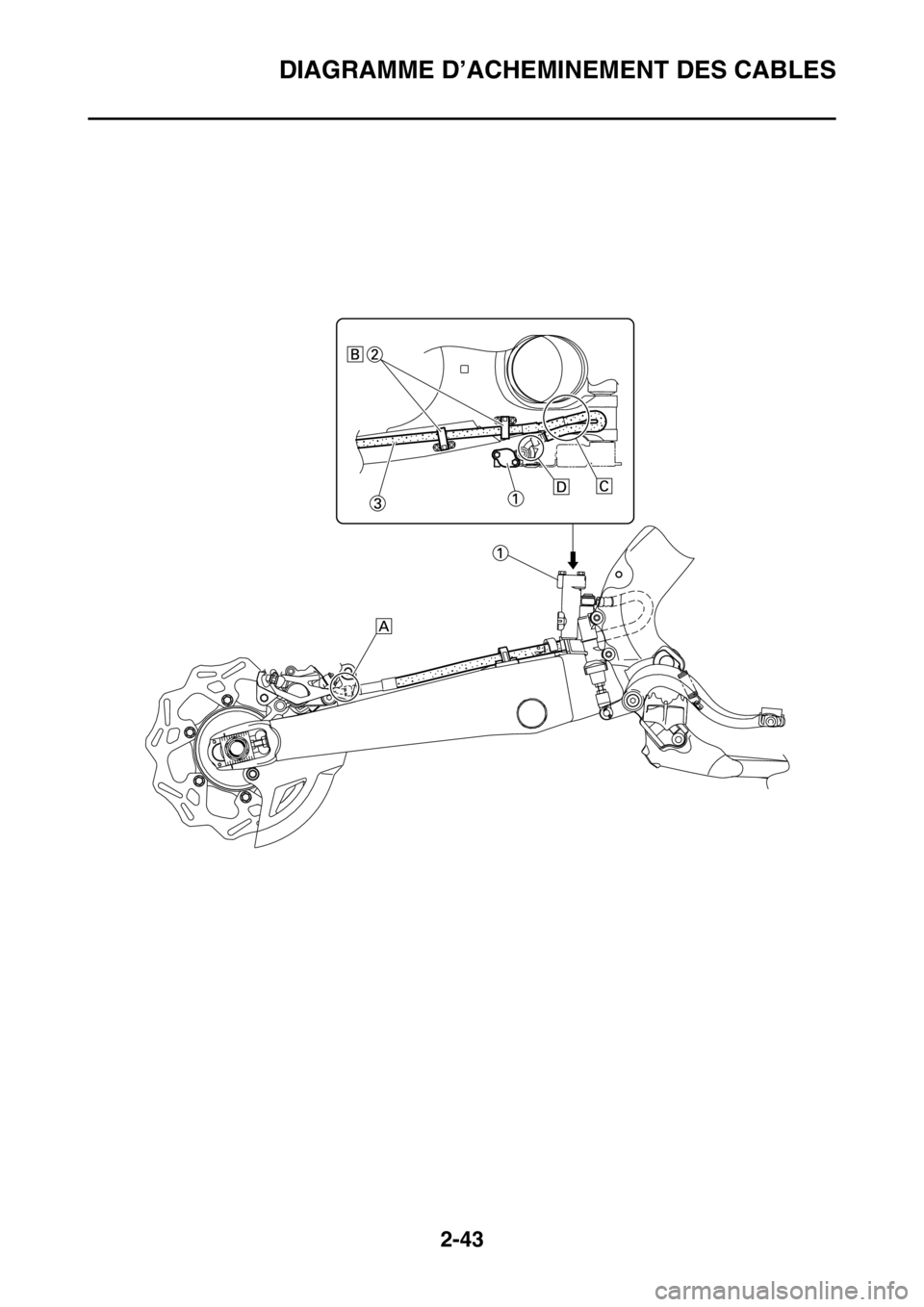 YAMAHA YZ250F 2015 Notices Demploi (in French) DIAGRAMME D’ACHEMINEMENT DES CABLES
2-43 YAMAHA YZ250F 2015 Notices Demploi (in French) DIAGRAMME D’ACHEMINEMENT DES CABLES
2-43