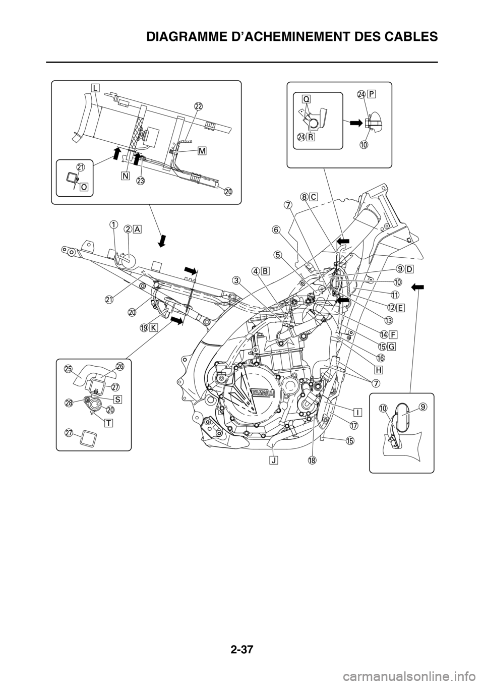 YAMAHA YZ450F 2016 Notices Demploi (in French) DIAGRAMME D’ACHEMINEMENT DES CABLES
2-37 YAMAHA YZ450F 2016 Notices Demploi (in French) DIAGRAMME D’ACHEMINEMENT DES CABLES
2-37