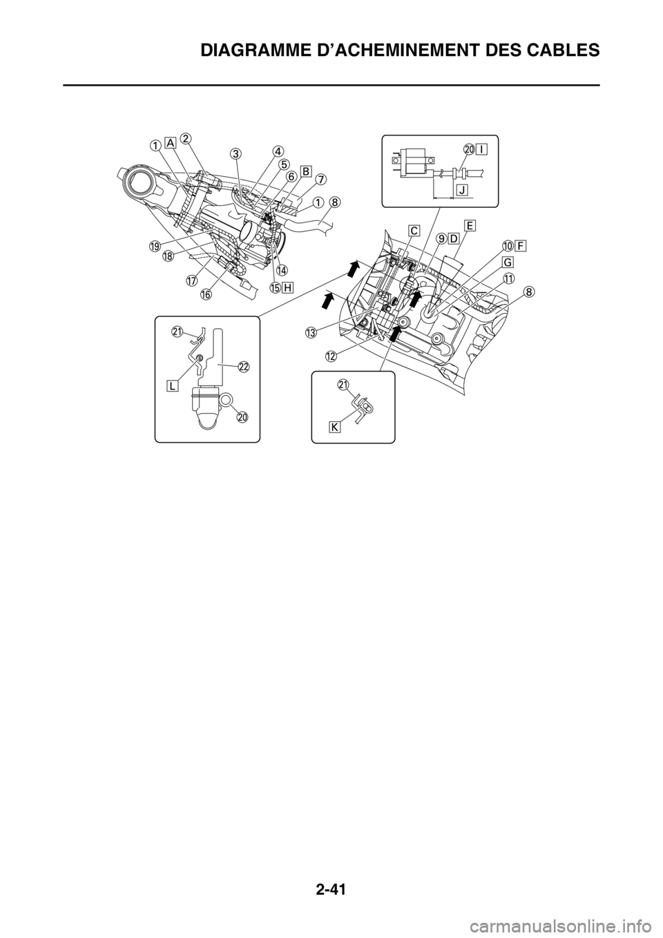 YAMAHA YZ450F 2016 Notices Demploi (in French) DIAGRAMME D’ACHEMINEMENT DES CABLES
2-41 YAMAHA YZ450F 2016 Notices Demploi (in French) DIAGRAMME D’ACHEMINEMENT DES CABLES
2-41