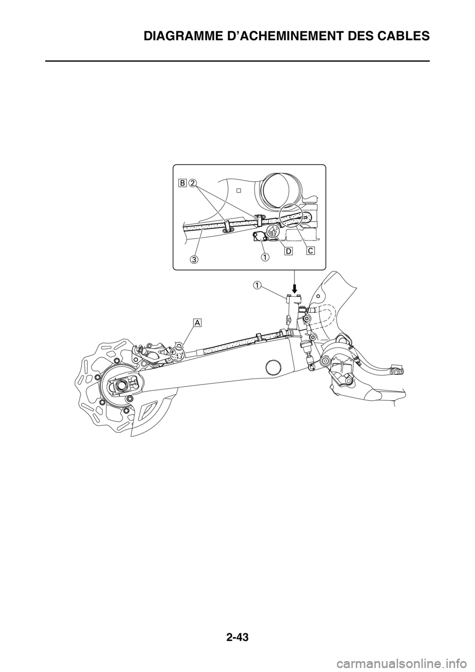 YAMAHA YZ450F 2016 Notices Demploi (in French) DIAGRAMME D’ACHEMINEMENT DES CABLES
2-43 YAMAHA YZ450F 2016 Notices Demploi (in French) DIAGRAMME D’ACHEMINEMENT DES CABLES
2-43