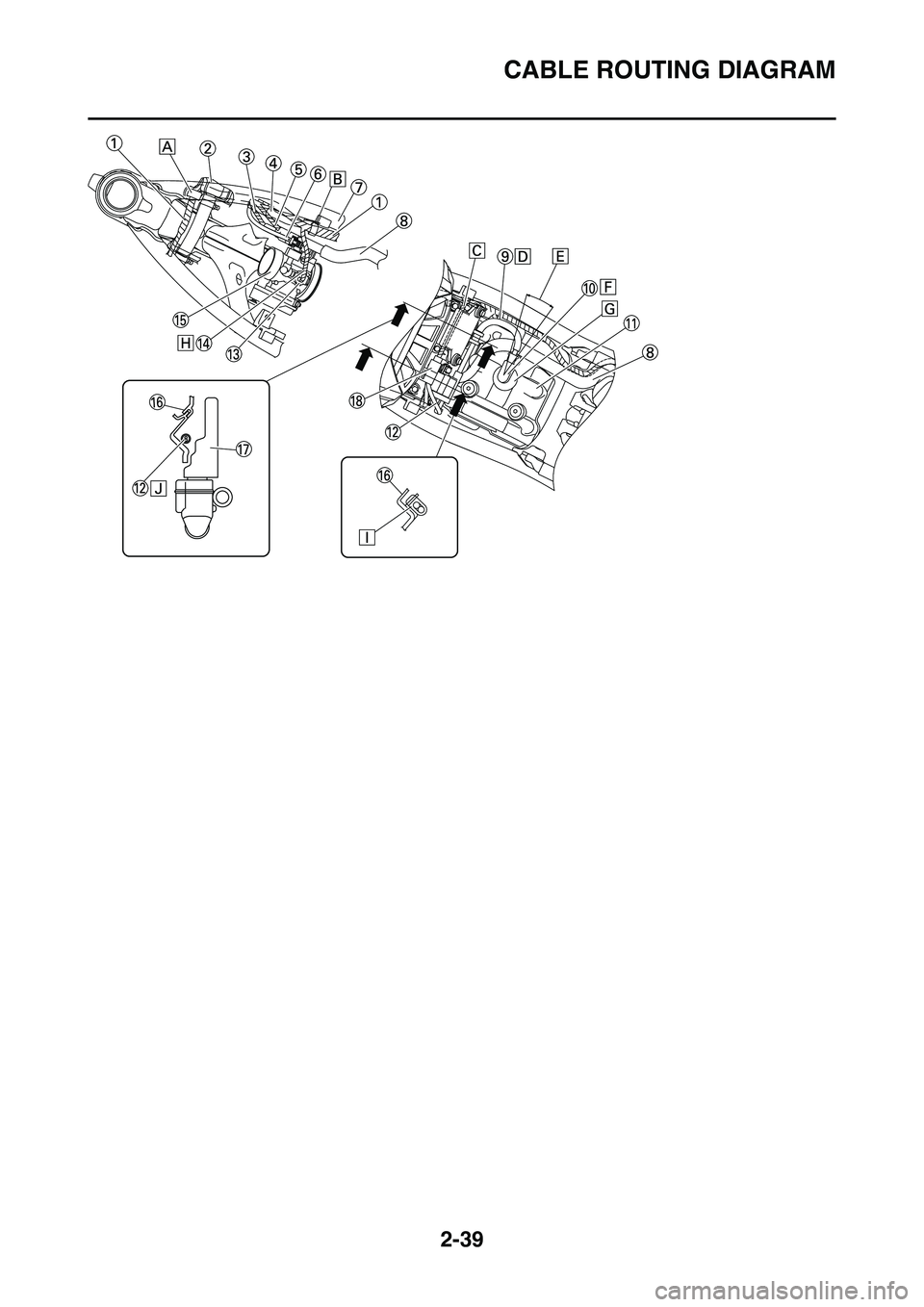YAMAHA YZ450F 2014 Manual Online CABLE ROUTING DIAGRAM
2-39 