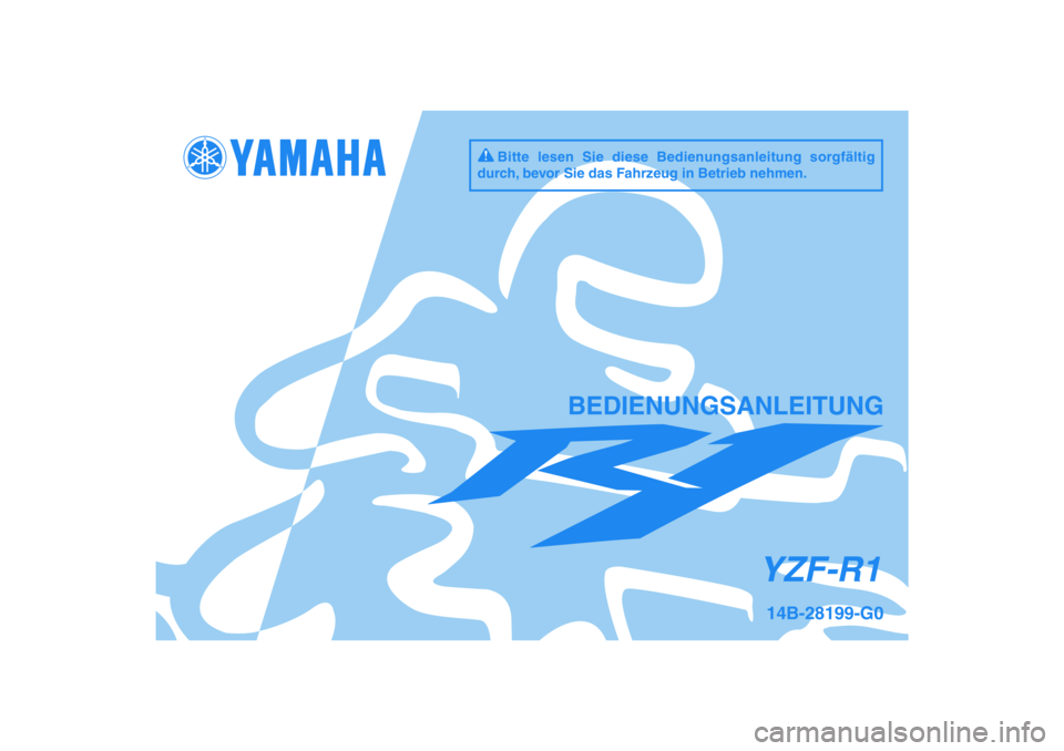YAMAHA YZF-R1 2009  Betriebsanleitungen (in German) 