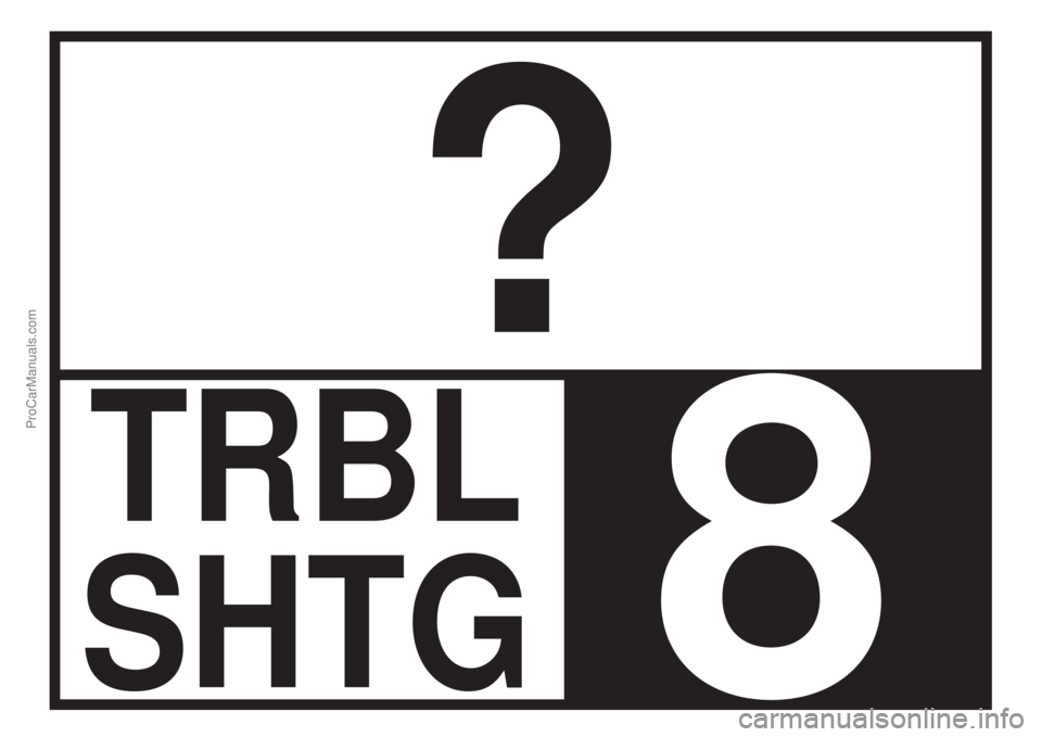 YAMAHA TT600RE 2004  Service Manual 8
TRBL
SHTG
?
ProCarManuals.com 