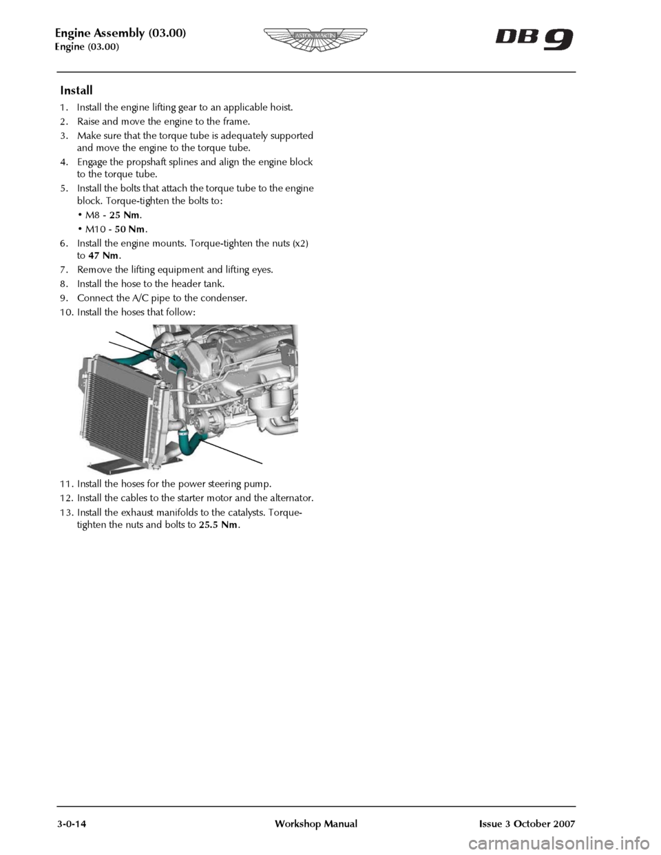 ASTON MARTIN DB9 2008  Workshop Manual 