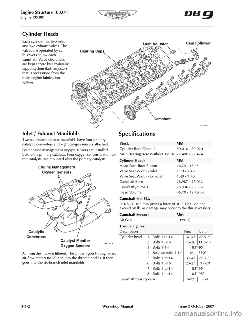 ASTON MARTIN DB9 2008  Workshop Manual 