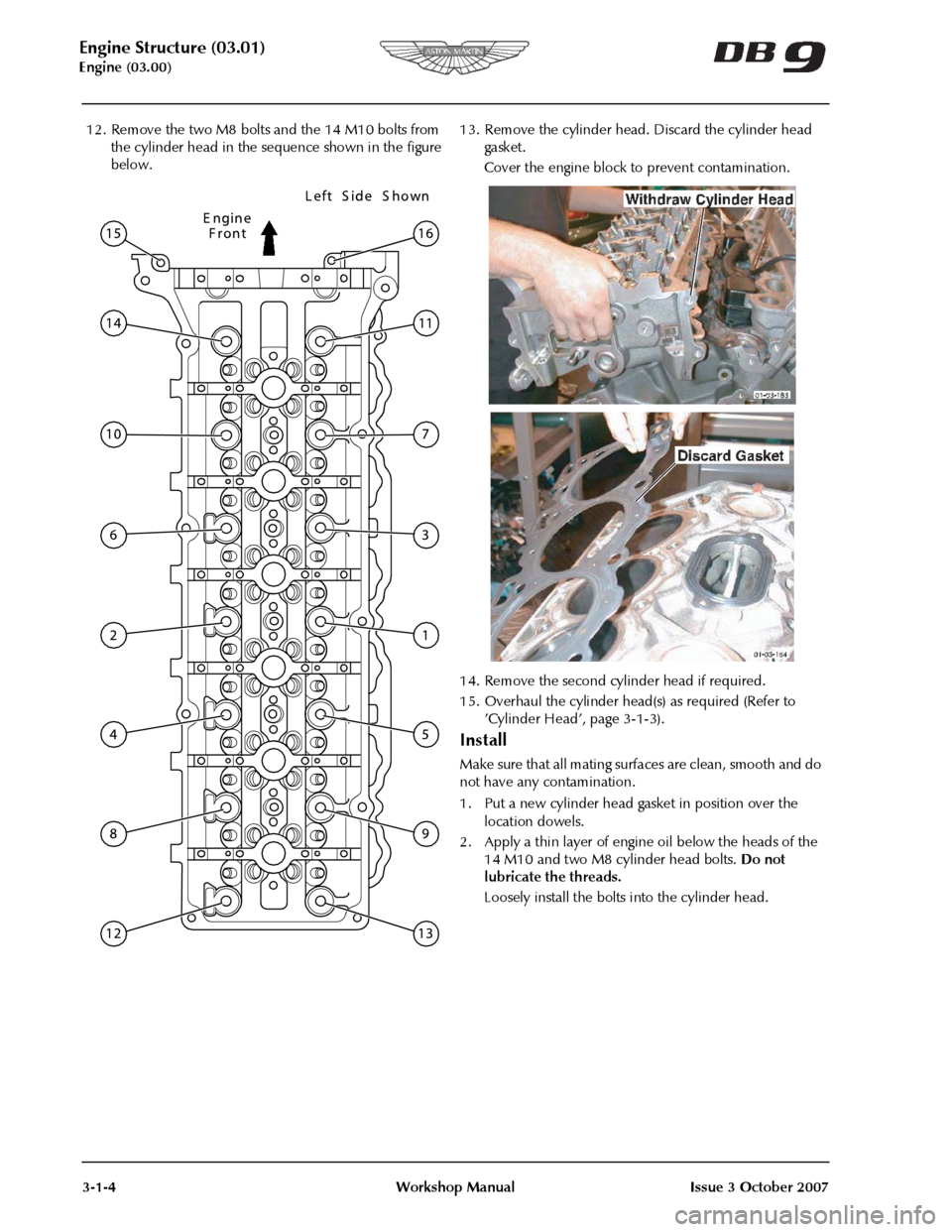 ASTON MARTIN DB9 2008  Workshop Manual 