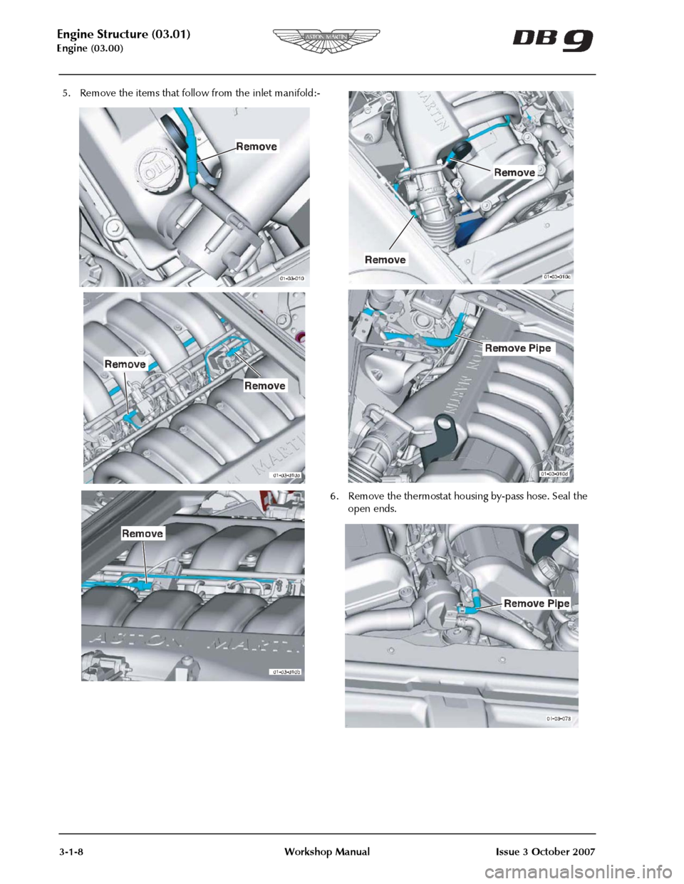 ASTON MARTIN DB9 2008  Workshop Manual 