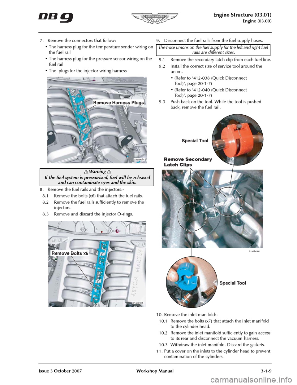 ASTON MARTIN DB9 2008  Workshop Manual 